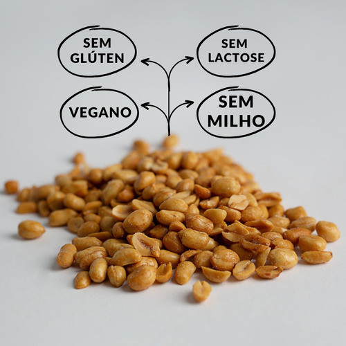 Amendoim Sem Pele Agridoce Crocante 350g Granel Premium 1