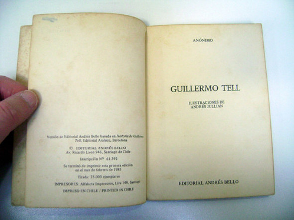 Guillermo Tell Anonimo Arco Flecha Arquer Andres Bello Boedo 1