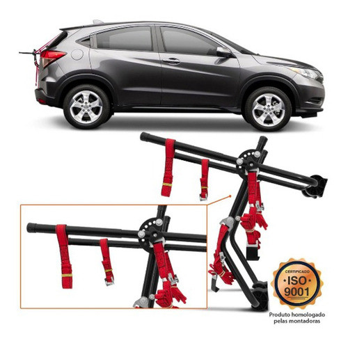 Porta Bicicletas De Valija Eqmax Acero 2 Bicicletas Negro 1