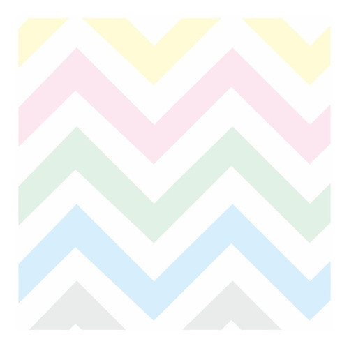 Papel De Parede Adesivo Chevron Candy Color 10m 0