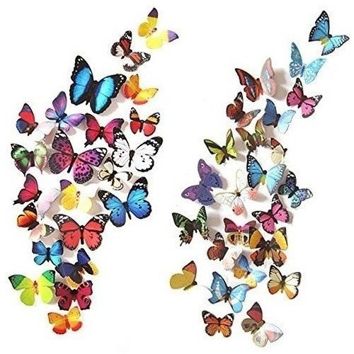 Heansun 80 Piezas Pared Calcomania Mariposa, Calcomanias De 0