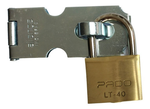 Trinco Com Cadeado Tranca De Porta Portão Segurança 89x40mm 0