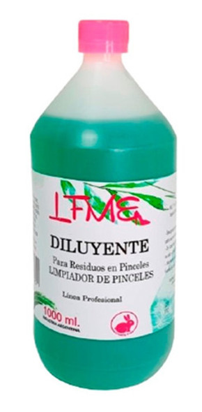 Limpiador De Pinceles 1 Litro Acrilico Y Gel Uñas Lefemme 1