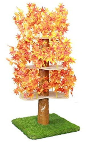 On2 Pets Arbol Para Gatos Con Hojas Fabricado En Ee. Uu., G 0