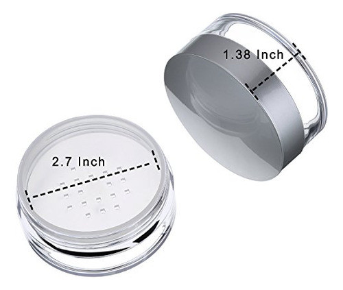 Hotop 3 Piezas 50 Ml De Plástico Caja De Polvo Vacío Polvo F 1