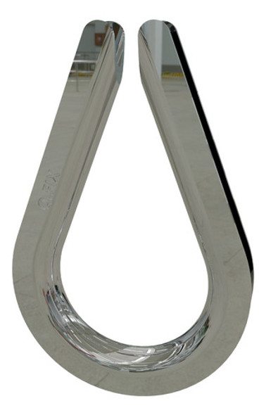 Kit C/4 Sapatilha Leve Inox Aisi 304 Para Cabo De Aço 1/4'' 0