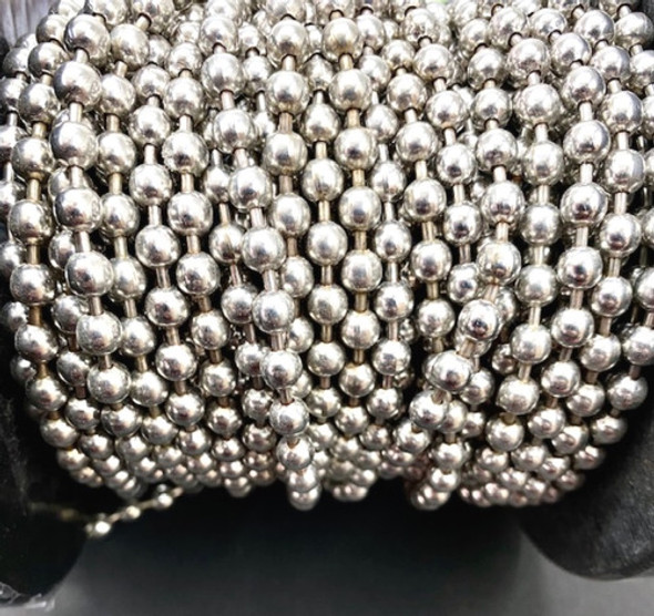 Cadena Bolita Metal Niquel 2.4 Mm, Deco, Bijou, X 25 Metros 1