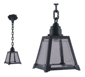 Farol Colonial Abierto C/cadena Negro 0
