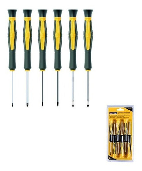 Set Destornilladores Plano Uyustools Dep66j X6 1