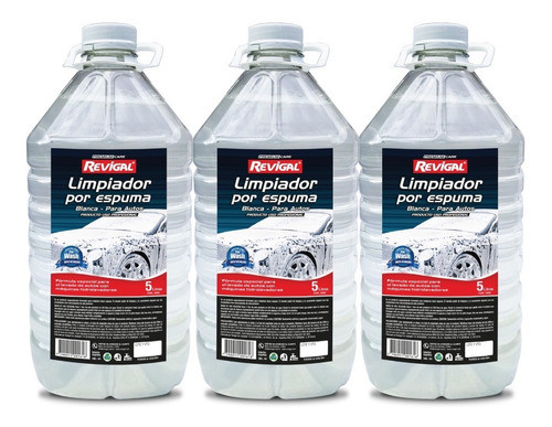 Limpiador Por Espuma Activa Revigal 3 X 5 L 0