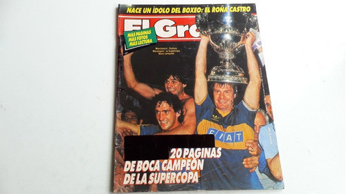 El Gráfico. Boca Campeón De La  Supercopa 1989 0