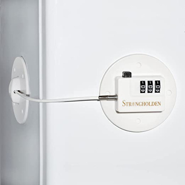 Cerradura Para Heladera Practica Y Eficiente Color Blanc 1un 0