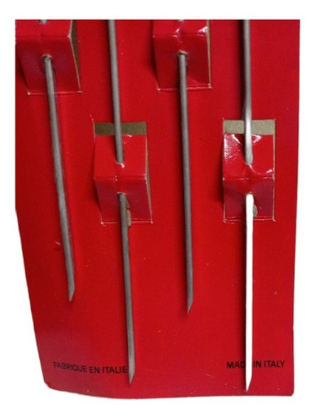 Set 4 Pinches Asador Brochette Pedrini Acero 40 Cm Vintage 1 Set 4 Pinches Asador Brochette Pedrini Acero 40 Cm Vintage 1