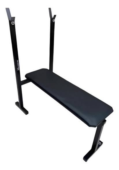Banco Plano Con Rack Gimnasio Multifuncional Porta Disco Reg 0