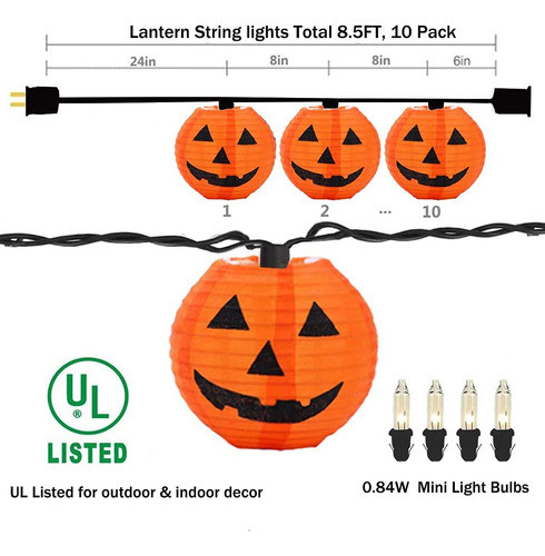 Goothy Guirnalda De Luces De Calabaza De Halloween, 8.5 Pies 1