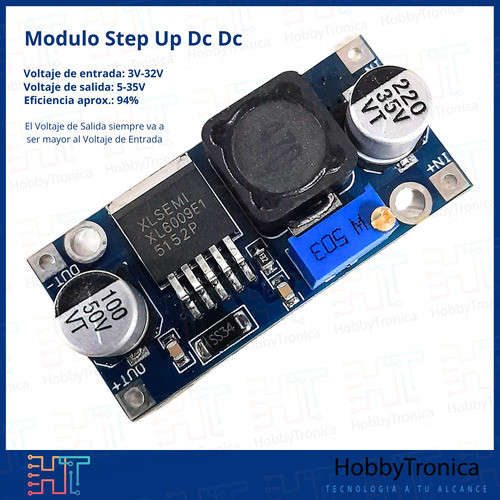Convertidor Boost Elevador Step Up Dc Dc 5-35v 4amp Xl6009 1