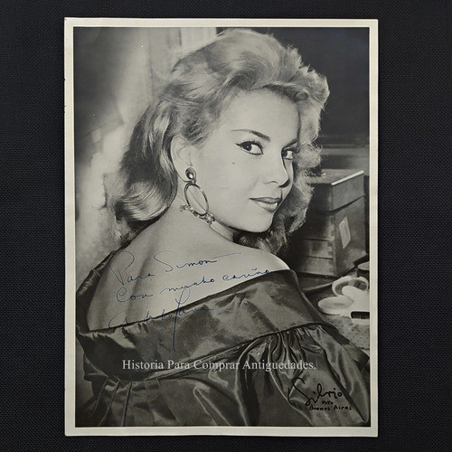 Fotografía Abbe Lane Autografo Y Dedicada 0