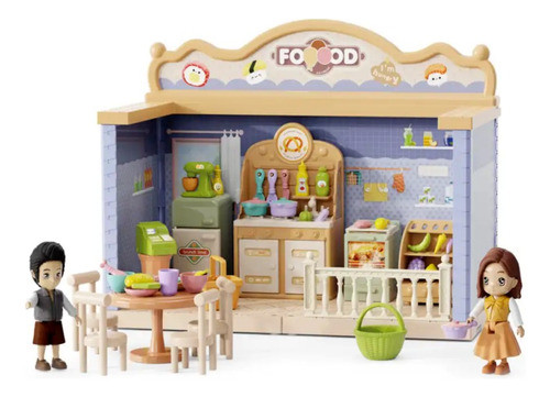 Playset 71 Piezas Cocina Muñecos Accesorios Muebles Casita 1