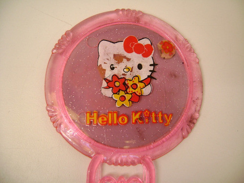 Viejo Espejito De Mano Hello Kitty Años 2000 Juguete Boedo 0