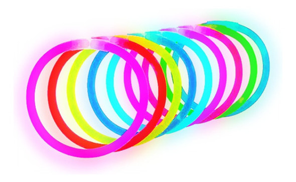 Pulseras Neon Glow Luminosas Quimicas En Tubo Cotillon X50 0