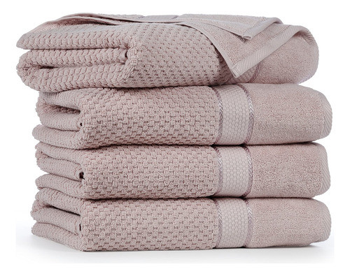 Ample Decor Mulaayam Collection - Juego De 4 Toallas De Bano 0