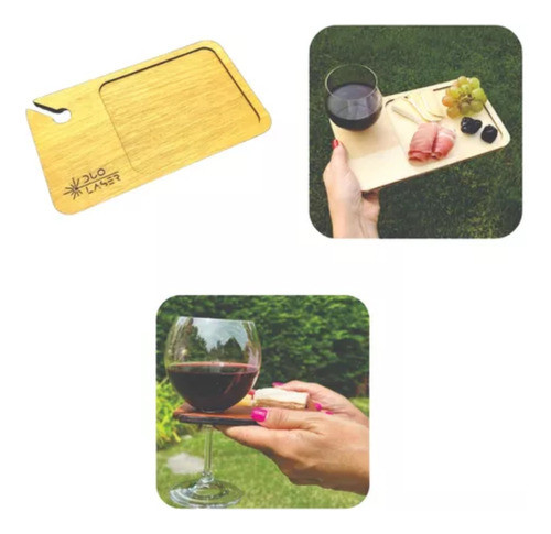 Tabla Copetin Picada Evento Portacopas X 30 Un Personalizada 0