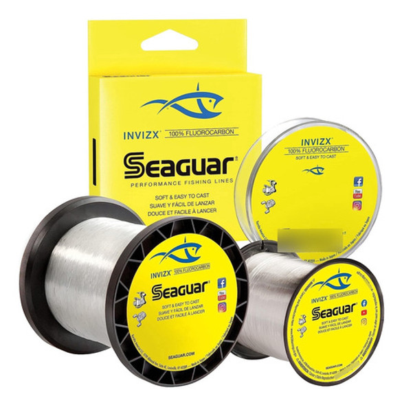 Seaguar Invizx Línea Pesca Fluorocarbono 1000 Yd 25 Lb 0 Seaguar Invizx Línea Pesca Fluorocarbono 1000 Yd 25 Lb 0