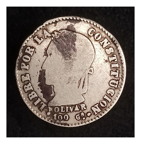 Bolivia 2 Soles 1861 Fj Bueno Plata Km 135.2 1