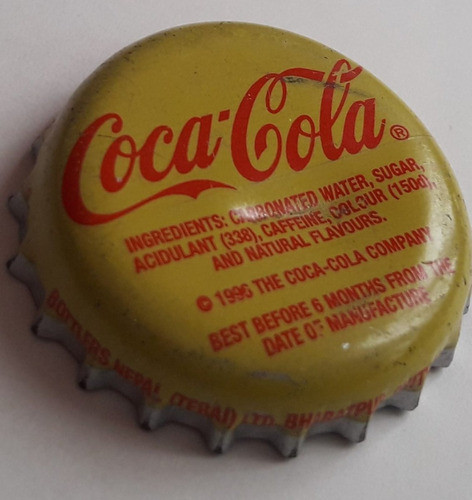 Coca Cola Tapa Corona Amarilla Original De Nepal Colección 0