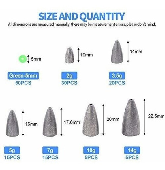 Plomos Para Pesca, 90 Piezas, 2 G, 3,5 G 5 G 7 G 10 G 15g 1