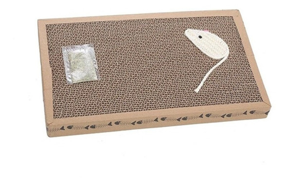 Rascador De Cartón Con Ratita Sisal 12cm X 37cm - Rosario 0