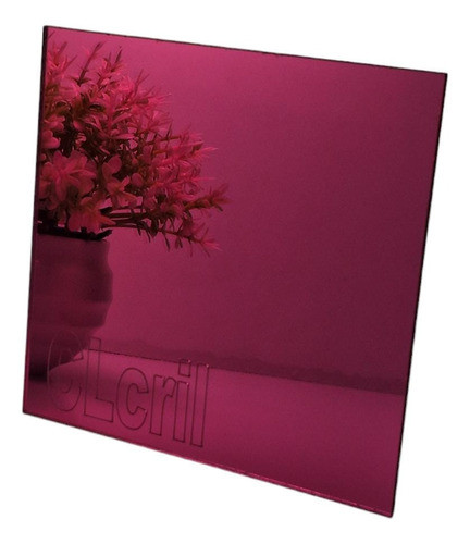 Chapa Placa Espelho Acrílico Rosa Pink 50cm X 40cm X 2mm 0