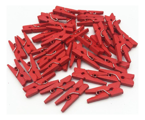 300 Mini Prendedor Pregador Lembrancinha Vermelho 2,5cm 0