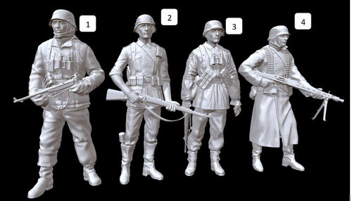 Soldado Alemán Ww2 Escala 1/16 (12cm), Color Blanco 0