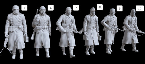 Soldado Alemán Ww2 Escala 1/16 (12cm), Color Blanco 1