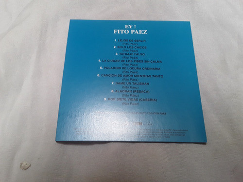 Fito Páez - Ey! - Cd - (tipo Mini Lp) / Kktus 1