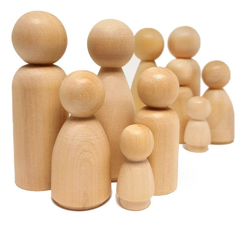 Muñecos De Madera Pack X 30 Peg Dolls Combinados Vincores 0