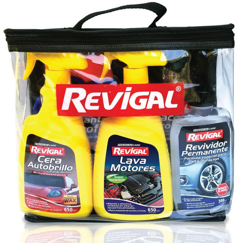 Set Revigal  Lavamotor Autobrillo Chamois Microfibra Y+ 1