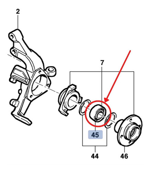 Ruleman Maza Rueda Delantera Astra Chevrolet 100% Gmb 1