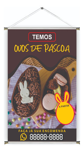 Banner Pronta Páscoa Ref 470 45x70 Cm (arte Pronta) 0