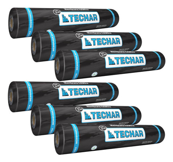 6 Rollos Membrana Aluminio Asfaltico 2mm 10m2 15 Kilos Techa 0