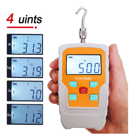 Medidor De Fuerza Digital Push Y Pull Hasta 500n / 50kg / 18 1