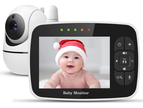 Babá Eletrônica Baby Monitor Vídeo Tela 3.5 Pol. Fhss 2.4ghz 0