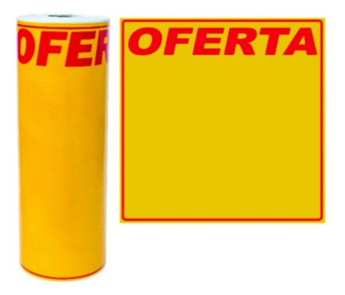 Cartaz Oferta Amarela Bobina Papel Couche 60cm X 200m 1