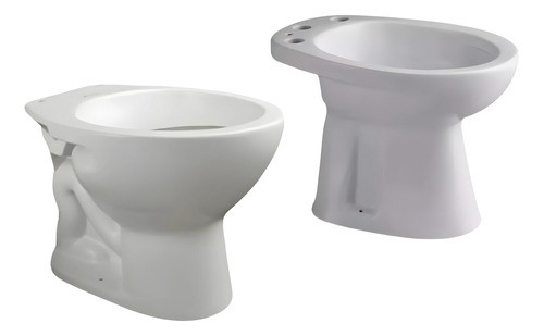 Juego Baño Inodoro Corto Bidet Ferrum Andina 3 Agujeros 0