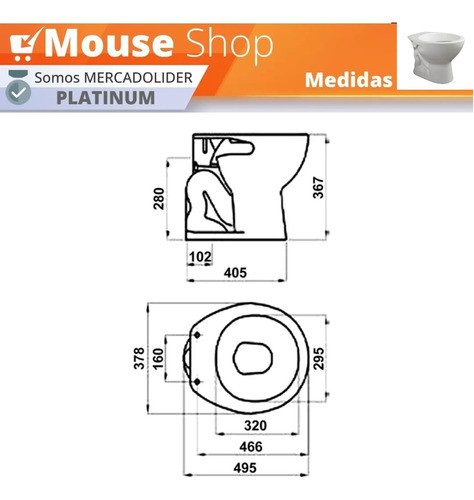 Juego Baño Inodoro Corto Bidet Ferrum Andina 3 Agujeros 1