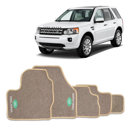 Jogo Tapete Carpete Land Rover Freelander 2 07 A 16 Bege 0