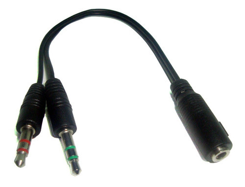 Cable Adaptador Pc Miniplug Hembra Trrs A 2 Miniplug Macho 0