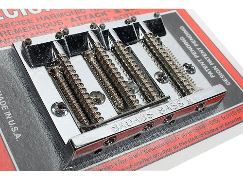 Allparts Leo Quan Bass Ii Bridge - Cromo 1