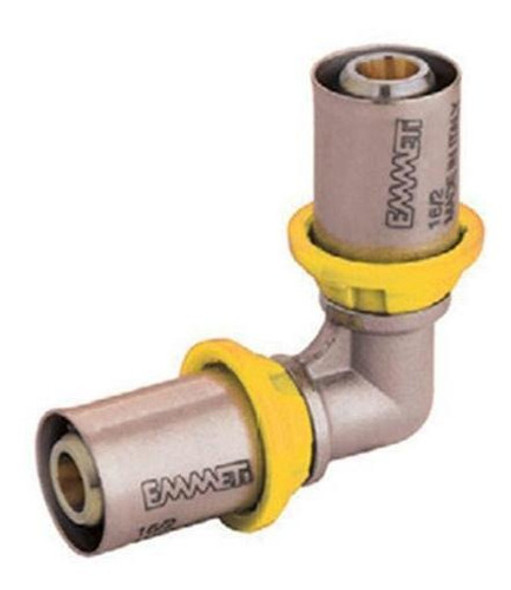 Kit 2 Cotovelo Tubo Gas Pex Joelho Prensar Emmeti 90° 16mm 1 Kit 2 Cotovelo Tubo Gas Pex Joelho Prensar Emmeti 90° 16mm 1